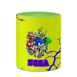Кружка 3D Sonic storm, цвет: 3D-белый + светло-зеленый — фото 2
