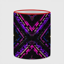Кружка 3D Marshmello geometry neon, цвет: 3D-красный кант — фото 2