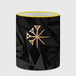 Кружка 3D Nightwish golden poly, цвет: 3D-желтый кант — фото 2