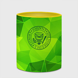 Кружка 3D Ramones green poly, цвет: 3D-белый + желтый — фото 2