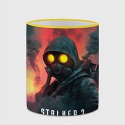 Кружка 3D Stalker 2 радиоактивный дым, цвет: 3D-желтый кант — фото 2