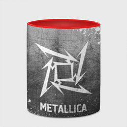 Кружка 3D Metallica - grey gradient, цвет: 3D-белый + красный — фото 2