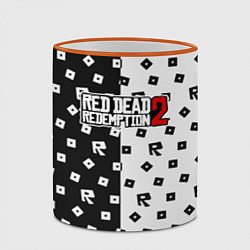 Кружка 3D Red Dead Redemption 2 pattern, цвет: 3D-оранжевый кант — фото 2