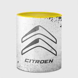 Кружка 3D Citroen - white gradient, цвет: 3D-белый + желтый — фото 2