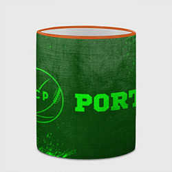 Кружка 3D Porto - green gradient по-горизонтали, цвет: 3D-оранжевый кант — фото 2