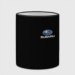 Кружка 3D Subaru logo auto, цвет: 3D-черный кант — фото 2