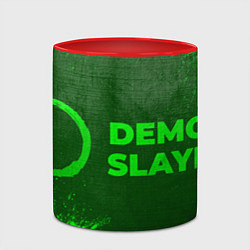 Кружка 3D Demon Slayer - green gradient по-горизонтали, цвет: 3D-белый + красный — фото 2