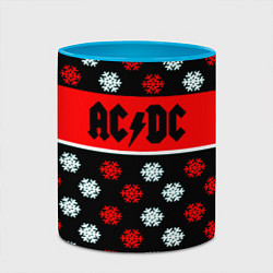 Кружка 3D AC DC winter steel, цвет: 3D-белый + небесно-голубой — фото 2