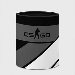 Кружка 3D Counter strike geometry steel, цвет: 3D-белый + черный — фото 2