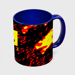 Кружка 3D Dota 2 огненный стиль, цвет: 3D-белый + синий