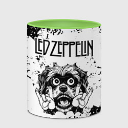 Кружка 3D Led Zeppelin - рок пес, цвет: 3D-белый + светло-зеленый — фото 2