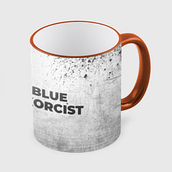 Кружка 3D Blue Exorcist - white gradient по-горизонтали, цвет: 3D-оранжевый кант