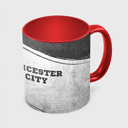 Кружка 3D Leicester City - white gradient по-горизонтали, цвет: 3D-белый + красный