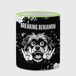 Кружка 3D Breaking Benjamin рок пес, цвет: 3D-светло-зеленый кант — фото 2