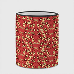 Кружка 3D Индийский платок, цвет: 3D-черный кант — фото 2
