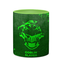 Кружка 3D Goblin Slayer - green gradient, цвет: 3D-белый + светло-зеленый — фото 2