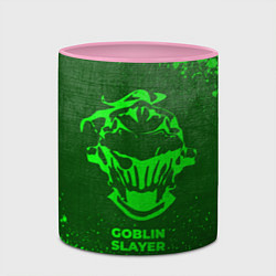 Кружка 3D Goblin Slayer - green gradient, цвет: 3D-белый + розовый — фото 2