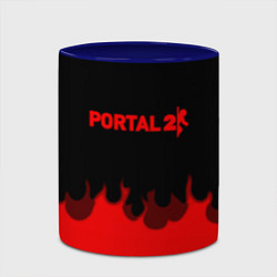 Кружка 3D Portal fire abstraction, цвет: 3D-белый + синий — фото 2