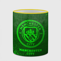 Кружка 3D Manchester City - green gradient, цвет: 3D-желтый кант — фото 2