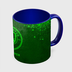 Кружка 3D Manchester City - green gradient, цвет: 3D-белый + синий