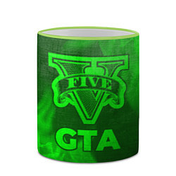 Кружка 3D GTA - green gradient, цвет: 3D-светло-зеленый кант — фото 2