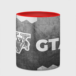 Кружка 3D GTA - grey gradient по-горизонтали, цвет: 3D-белый + красный — фото 2