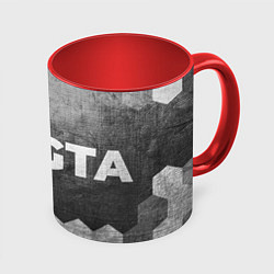 Кружка 3D GTA - grey gradient по-горизонтали, цвет: 3D-белый + красный