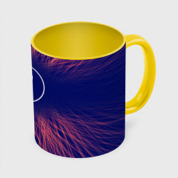 Кружка 3D Pink Floyd red energy, цвет: 3D-белый + желтый