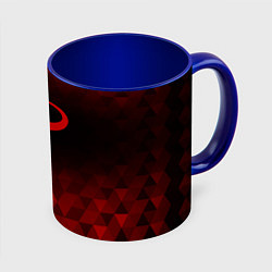 Кружка 3D Infiniti red poly, цвет: 3D-белый + синий
