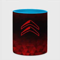 Кружка 3D Citroen red poly, цвет: 3D-белый + небесно-голубой — фото 2