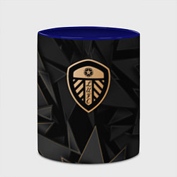 Кружка 3D Leeds United golden poly, цвет: 3D-белый + синий — фото 2