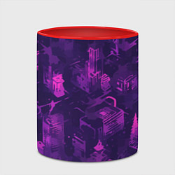 Кружка 3D Неоновый городок, цвет: 3D-белый + красный — фото 2