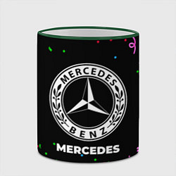 Кружка 3D Mercedes конфети, цвет: 3D-зеленый кант — фото 2