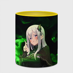 Кружка 3D Ехидна Re:Zero, цвет: 3D-белый + желтый — фото 2