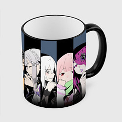 Кружка 3D Re:Zero Жизнь с нуля в альтернативном мире - персо, цвет: 3D-черный кант