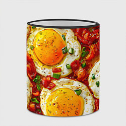 Кружка 3D Яичница-глазунья, цвет: 3D-черный кант — фото 2
