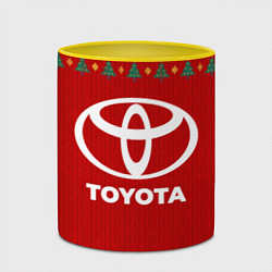 Кружка 3D Toyota new year, цвет: 3D-белый + желтый — фото 2