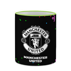 Кружка 3D Manchester United конфети, цвет: 3D-светло-зеленый кант — фото 2