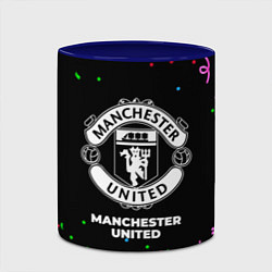 Кружка 3D Manchester United конфети, цвет: 3D-белый + синий — фото 2