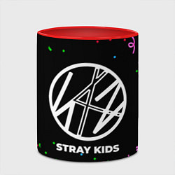 Кружка 3D Stray Kids конфети, цвет: 3D-белый + красный — фото 2