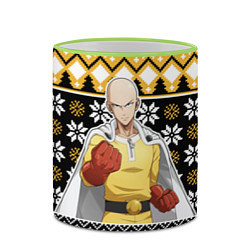 Кружка 3D One-Punch Man sweater, цвет: 3D-светло-зеленый кант — фото 2