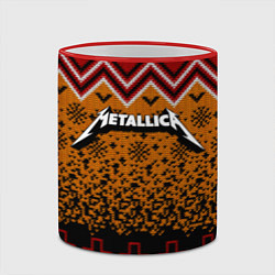 Кружка 3D Metallica christmas ugly sweater, цвет: 3D-красный кант — фото 2