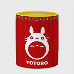 Кружка 3D Totoro new year, цвет: 3D-белый + желтый — фото 2