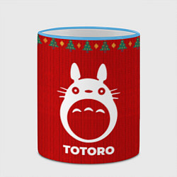 Кружка 3D Totoro new year, цвет: 3D-небесно-голубой кант — фото 2