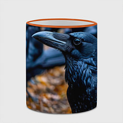 Кружка 3D Ворон в лесу, цвет: 3D-оранжевый кант — фото 2