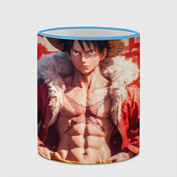 Кружка 3D One piece Monkey D Luffy, цвет: 3D-небесно-голубой кант — фото 2