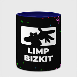 Кружка 3D Limp Bizkit конфети, цвет: 3D-белый + синий — фото 2