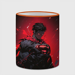 Кружка 3D Злой Супермен, цвет: 3D-оранжевый кант — фото 2
