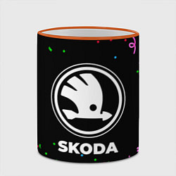 Кружка 3D Skoda конфети, цвет: 3D-оранжевый кант — фото 2