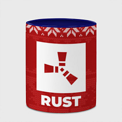 Кружка 3D Новогодний Rust, цвет: 3D-белый + синий — фото 2